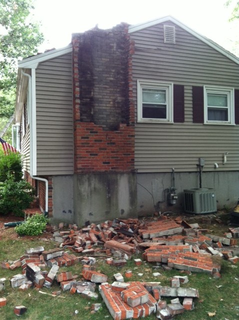 Chimney Reconstruction in Milford MA